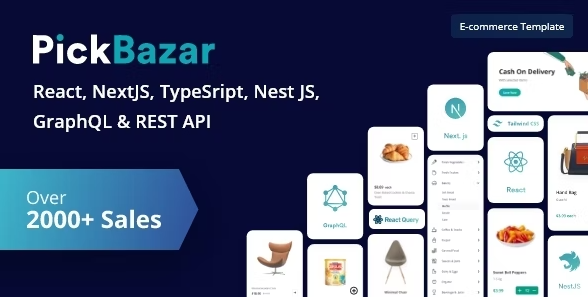 PickBazar v9.0.0 – 带有 React Hooks、Next JS、GraphQL 和 REST API 的 React 电子商务模板