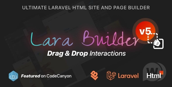 LaraBuilder v6.7 – Laravel 上的 HTML 网站构建器