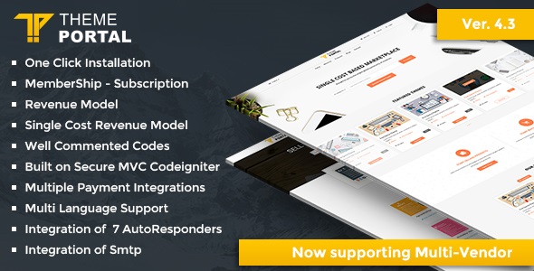 Theme Portal Multi-Vendor eCommerce Marketplace – Sell Digital Products, Themes, Plugins, PHP Script v4.5