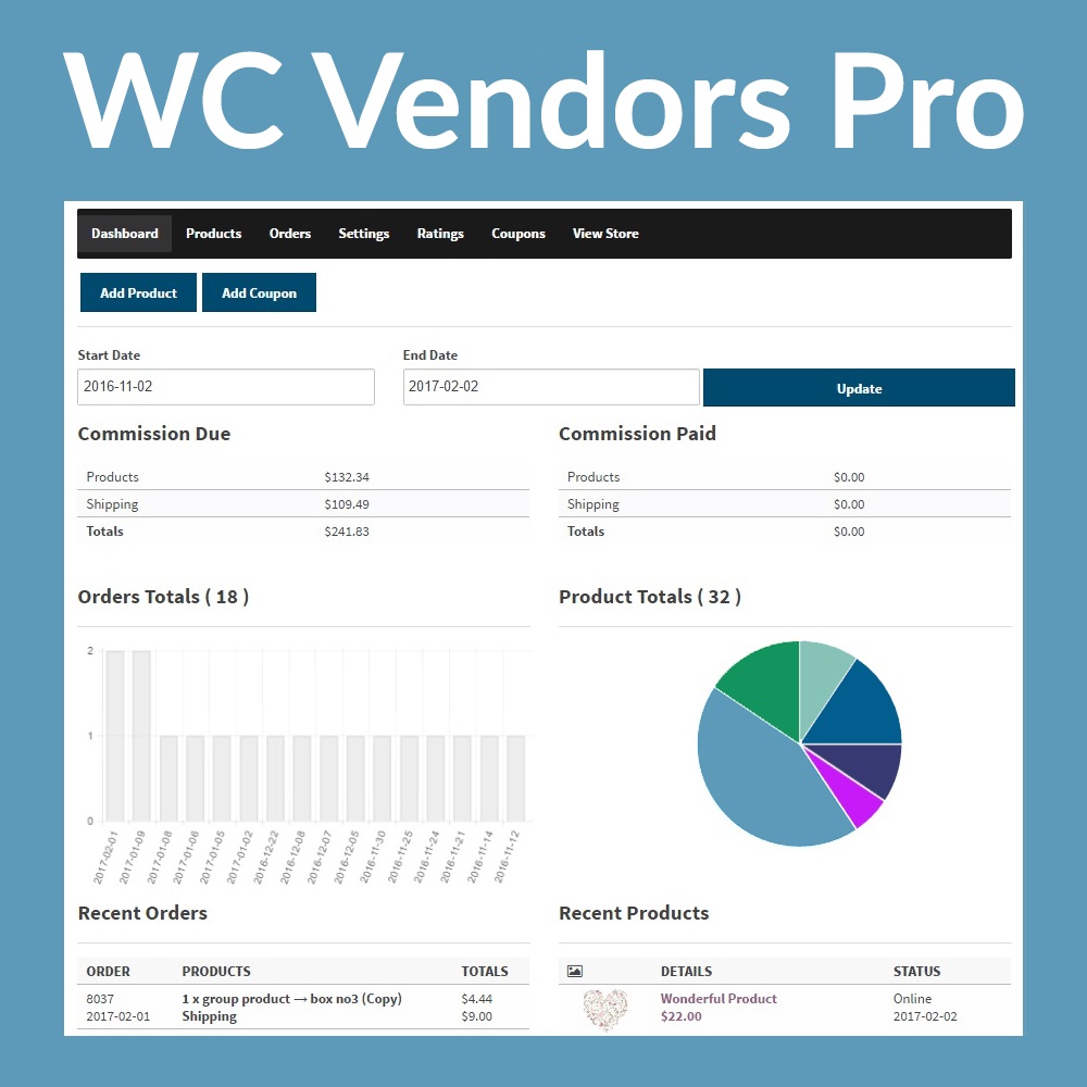 WC Vendors Pro v1.9.1（已汉化） – WordPress市场插件