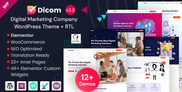 Dicom v2.3 – IT Startup & SEO Marketing Services WordPress 主题