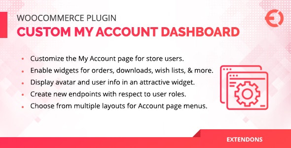 WooCommerce User Dashboard v1.1.0 – 自定义我的帐户页面