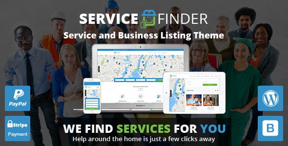 Service Finder v4.1 – Providers and Business Listing WordPress 主题