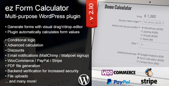 ez Form Calculator v.2.14.1.2 – WordPress Plugin