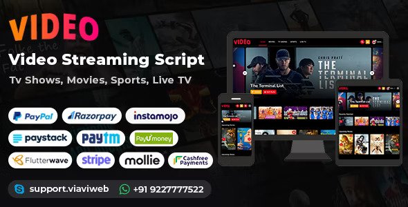 Video Streaming Portal (TV Shows, Movies, Sports, Videos Streaming, Live TV) v2.3