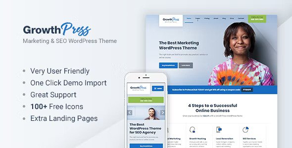 GrowthPress v1.6.3 – WordPress 营销和 SEO 主题