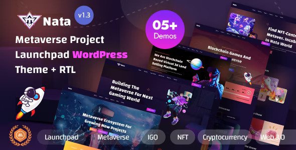 Nata v1.3.0 – WordPress Metaverse Project Launchpad 主题