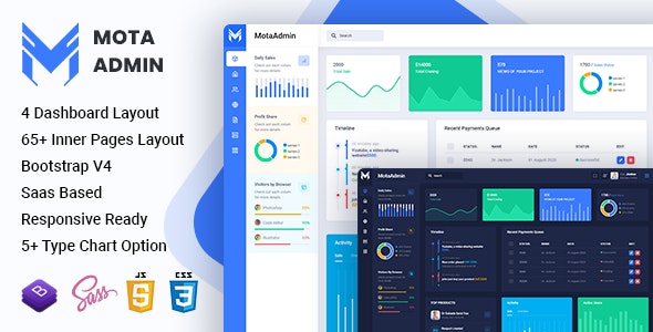 MotaAdmin – Admin & Dashboard Template 14 August 2021