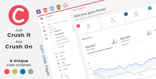 Crush it v1.0 – Bootstrap 管理应用程序模板和 Ui Kit