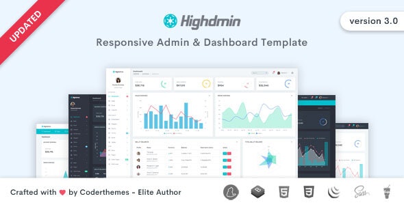 Highdmin v8 July 2020 – 管理和仪表板模板