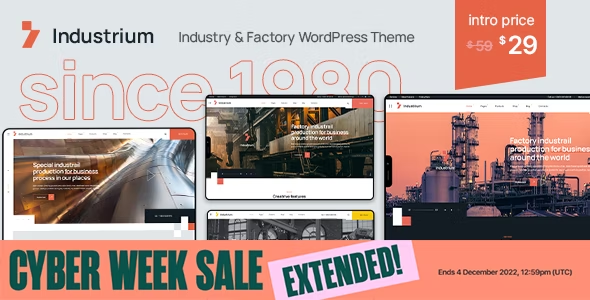 Industrium v1.3 – Industry & Factory WordPress 主题