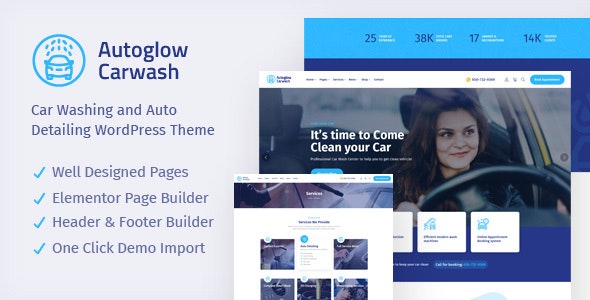 Autoglow v1.1.1 – WordPress 洗车主题