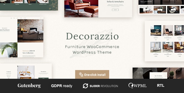 Decorazzio v1.0.7 – WordPress 室内设计和家具店主题