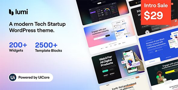 Lumi v3.0.0 – Tech Startup WordPress 主题