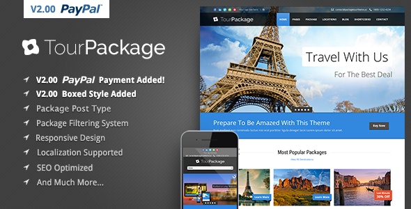 Tour Package v2.3.4 – WordPress Travel/Tour Theme