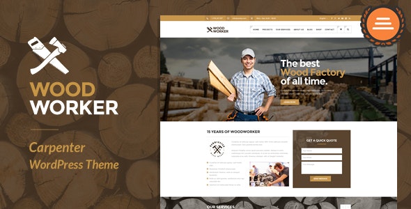 WoodWorker v3.9.1 – Carpenter Handy Service WordPress 主题