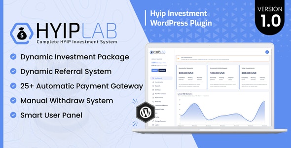 HYIPLab v3.0 – HYIP 投资 WordPress 插件