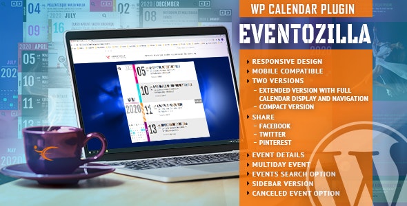 EventoZilla v1.5.4（已汉化） – 事件日历 WordPress 插件