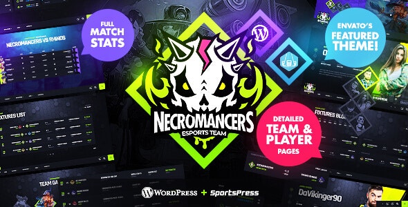 Necromancers v1.5.1 – 电子竞技和游戏团队 WordPress 主题