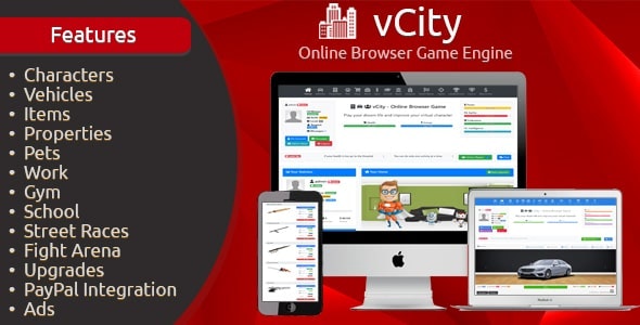 vCity v2.8 – 在线浏览器游戏平台