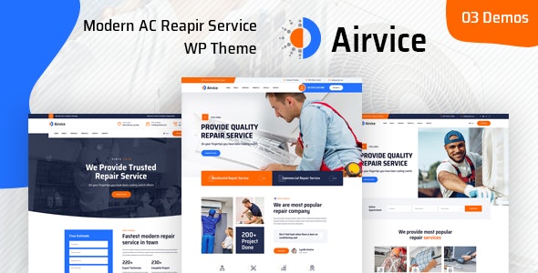 Airvice v1.1.6 – 空调维修服务 WordPress 主题