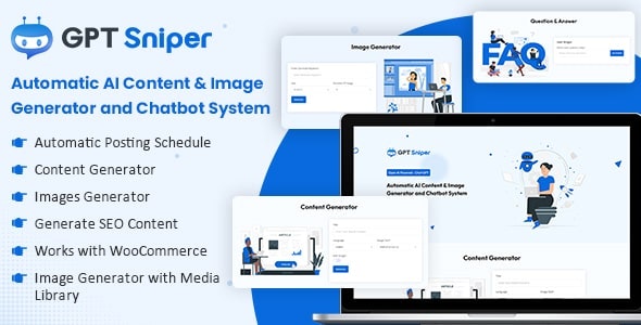 GPT Sniper v1.0.1 – 自动 AI 内容生成器和 Chatbot WordPress 插件