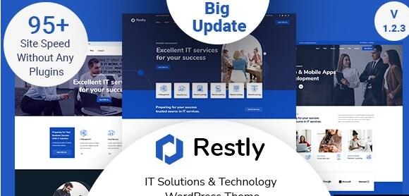 Restly v1.3.3 – IT 解决方案和技术 WordPress 主题