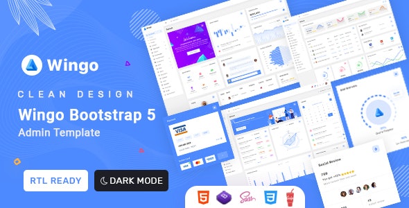 Wingo – React Js , django, Bootstrap 5 HTML Admin & Dashboard Template 22 March 2023