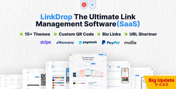 Linkdrop v3.6.0 – SaaS 链接管理工具