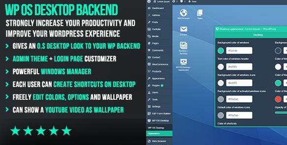 WP OS Desktop Backend 1.160破解版（已汉化） – WordPress后台主题模板