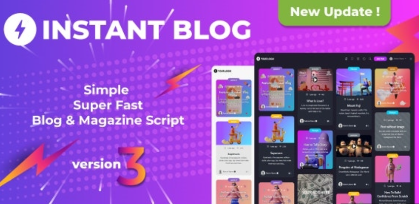 Instant Blog  v3.3 – Fast & Simple Blog Php Script