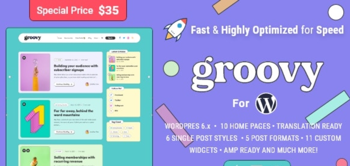 Groovy v2.3.0 – WordPress适用于的现代轻量级博客