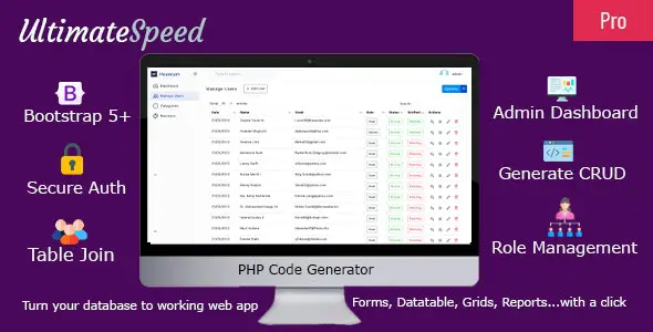 UltimateSpeed PHP Code Generator Pro v5.8