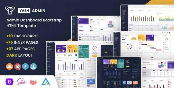 Yash v1.0 – Admin Dashboard Bootstrap HTML Template