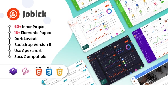 Jobick : Job Admin Dashboard Bootstrap 5 Template 13 April 2023