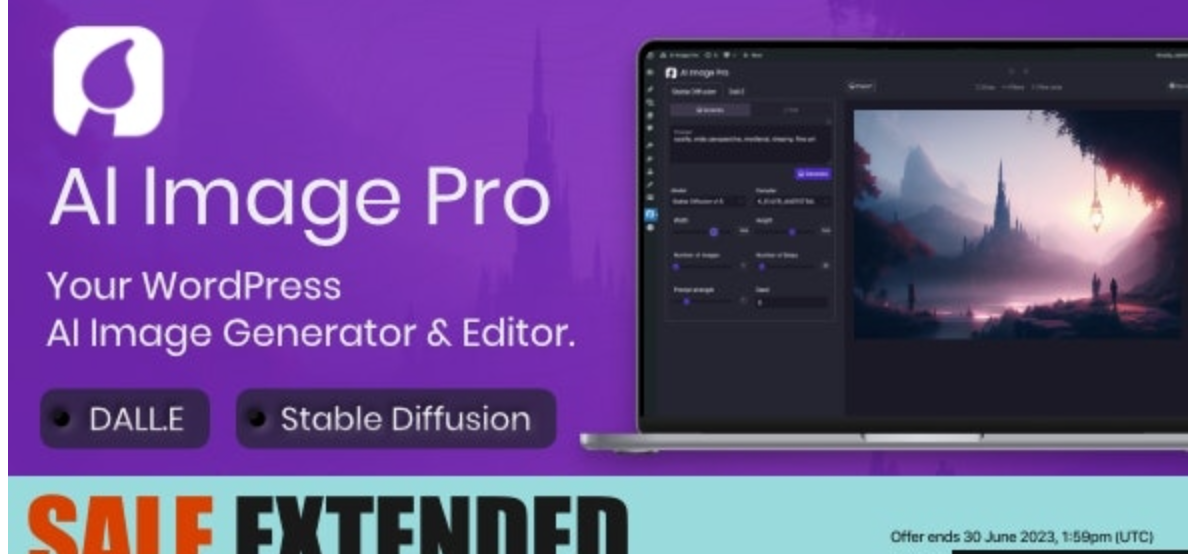 AI Image Pro v2.1.0（已汉化） – WordPress AI Image Generator & Editor, DALLE & Stable Diffusion