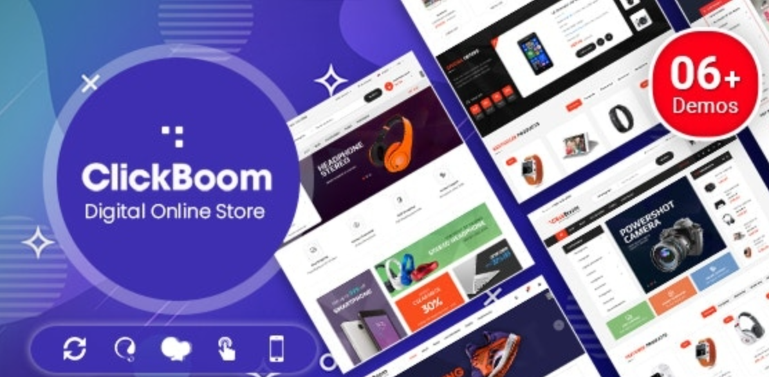 ClickBoom v1.6.18 – 数字商店 WooCommerce WordPress 主题（6+ 主页设计）