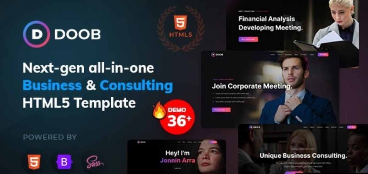 Doob v1.4 – 商业与咨询 Bootstrap 5 模板