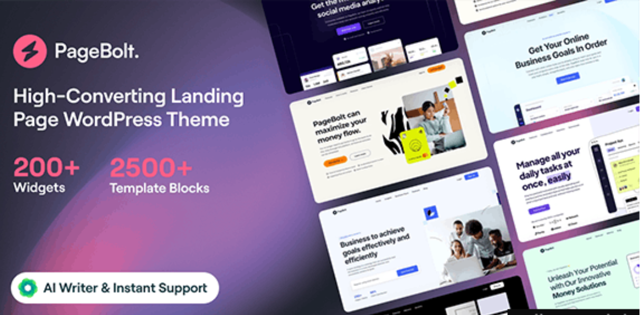 PageBolt v2.1.1 – Landing Page WordPress Theme