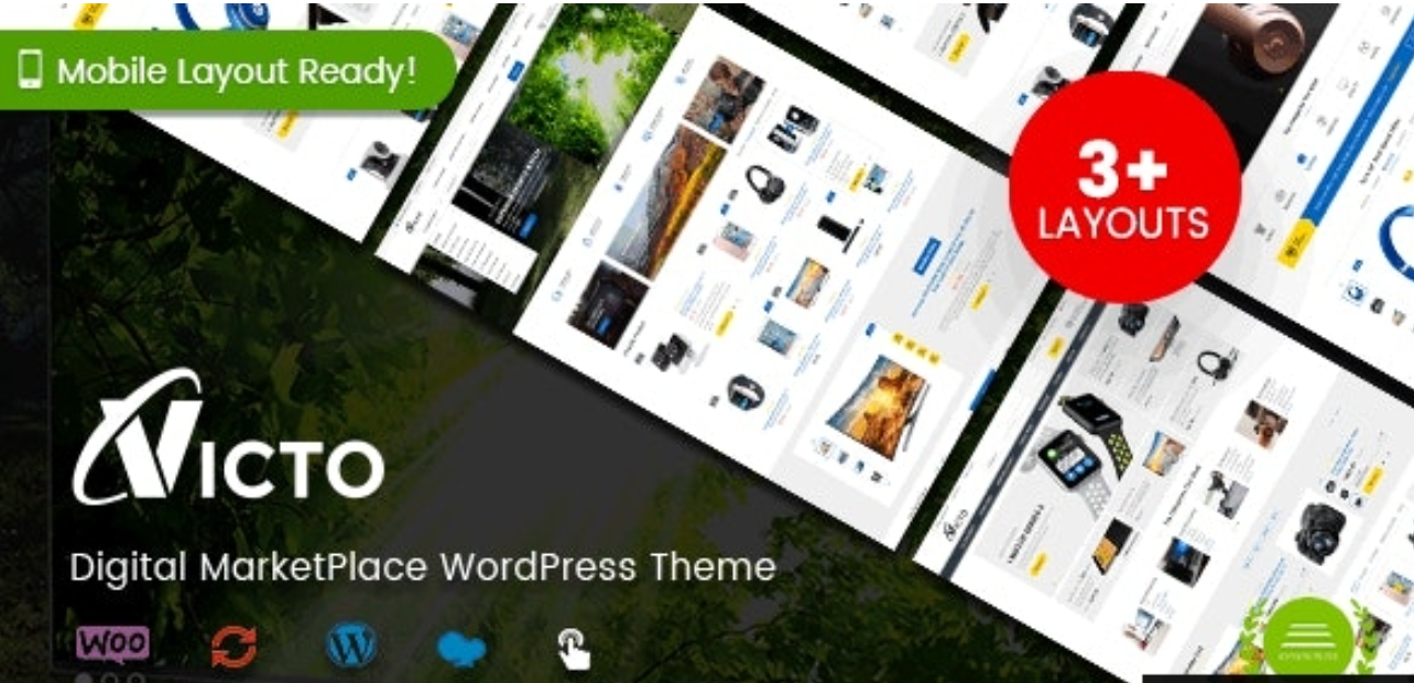 Victo v1.4.16 – Digital MarketPlace WordPress Theme (Mobile Layouts Included)