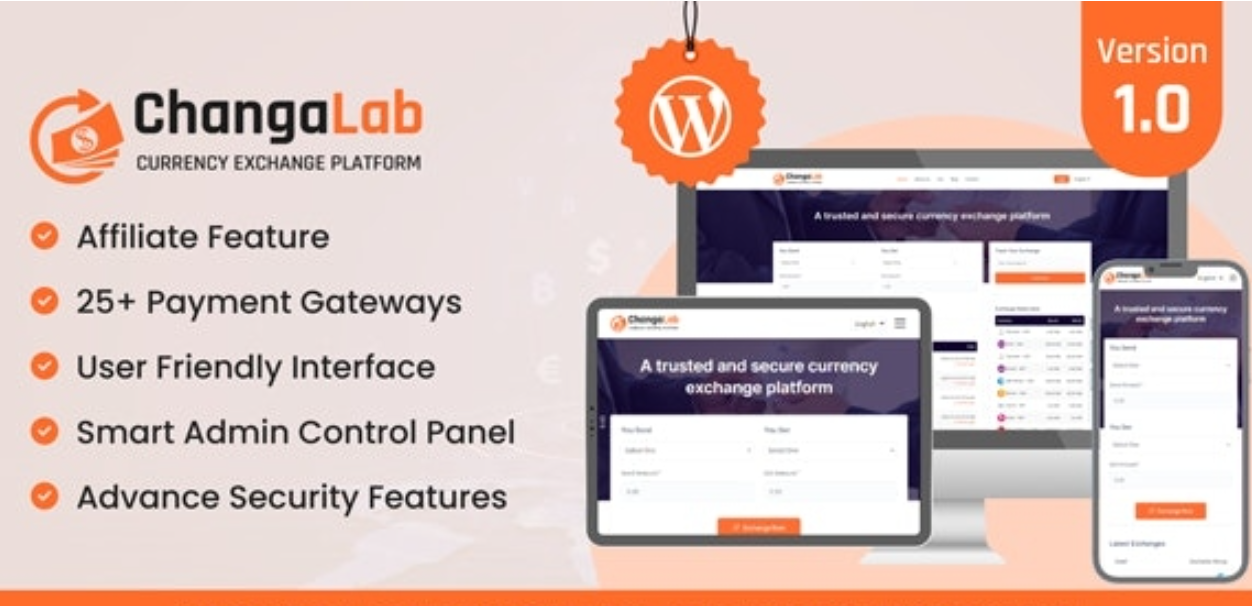 ChangaLab v1.0 – WordPress货币兑换插件