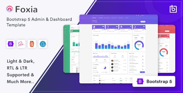 Foxia v2.1.0 – Admin & Dashboard Template