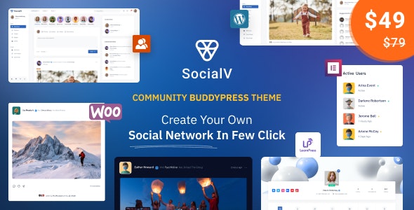 SocialV v2.0.1 – 社交网络和社区 BuddyPress 主题