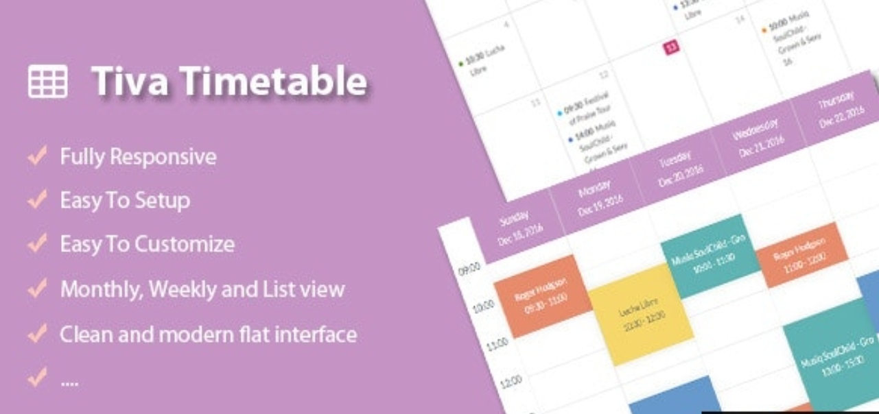 Tiva Timetable For PHP v1.4