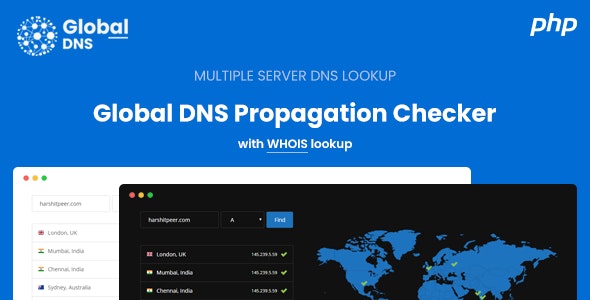 Global DNS v2.5 – DNS 传播检查器 – WHOIS 查找 – PHP源码