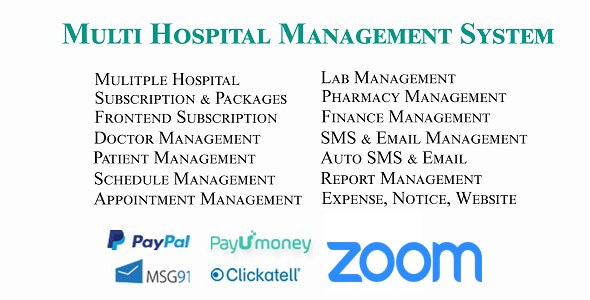 Multi Hospital v5.6 – Hospital Management System (Saas App)