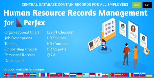 HR Records for Perfex CRM v1.0.7 – 人力资源记录系统