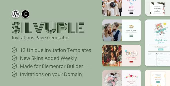 Silvuple v1.0 – Online Invitations Maker (Addon For Elementor)