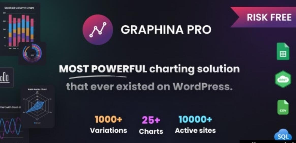 Graphina Pro v2.0.0 – Elementor Dynamic Charts, Graphs, & Datatables