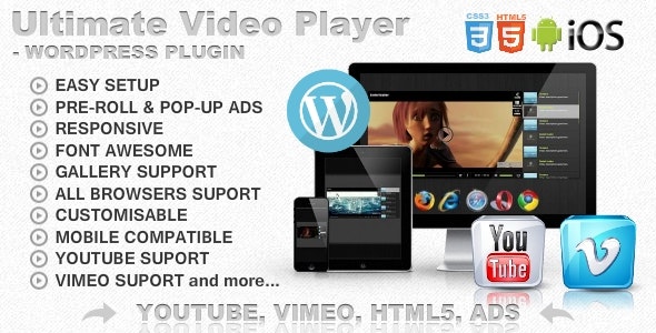 Ultimate Player with YouTube, Vimeo, Ads WP Plugin v7.0.9